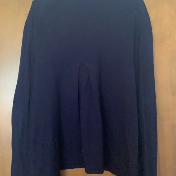 Cabi open front waterfall cardigan. Blueberry; large - Picture 2 of 7